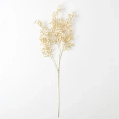 Transpac Sullivan's Smilax Spray, Cream Faux Floral Stem For Crafting, Weddings, Home And Holiday De In Sand