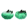 Transpac Teal Pumpkin Set Of 2 Decorative Objects For Fall Harvest Decor In Green