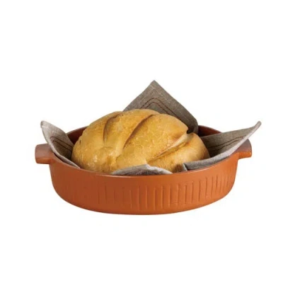 Transpac Terracotta Brown Harvest Baker Natural Instincts Open Baking Dish In Multi