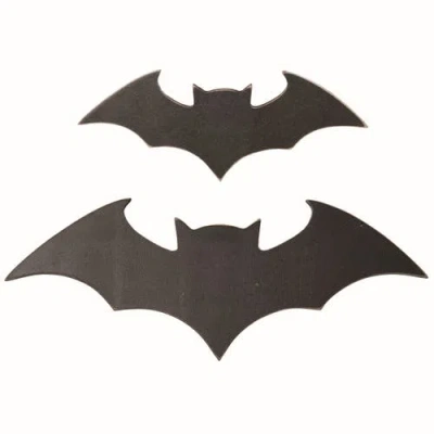 Transpac Wood Black Halloween Bats Wall Decor Set
