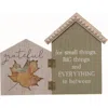 Transpac Wood Brown Harvest Grateful Tabletop Decor In Multi