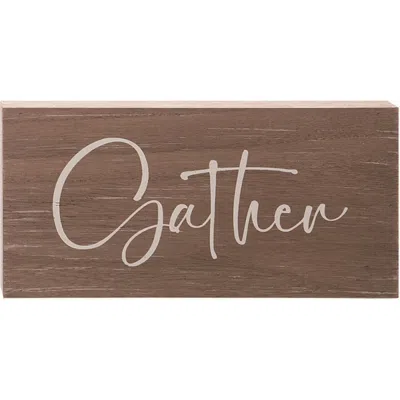 Transpac Wood Brown Harvest Simple Block Decor