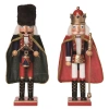 Transpac Wood Fancy Nutcracker Set Of 2 Decorative Christmas Decor In Multi