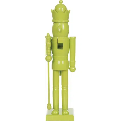 Transpac Wood Lime Green Nutcracker