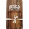Transpac Wood Pumpkin App Board Serving Tray Multicolor Fall Decor In Brown