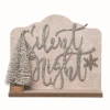 Transpac Wood White Christmas Silent Night Wall Accent Decor In Multi