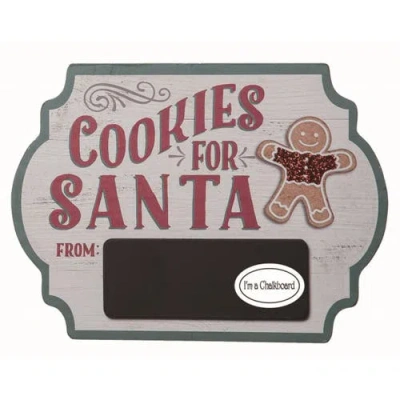 Transpac Wood White Christmas Sweet Countdown Chalkboard In Multi