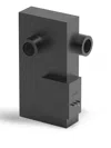 Transparent Brutalist Sculpture Speaker In Black