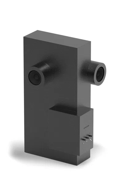 Transparent Brutalist Sculpture Speaker In Black