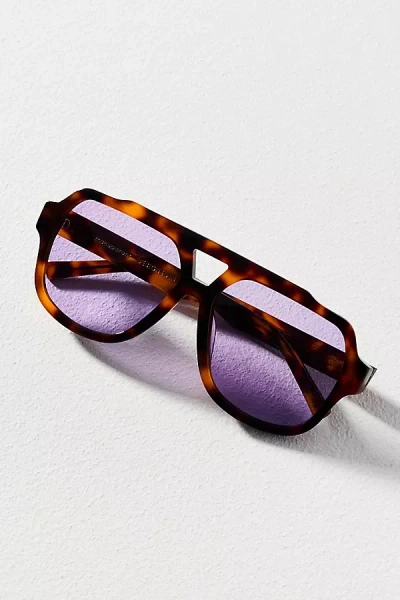 Transparent Cloud Aviator Sunglasses In Brown