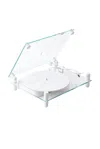 Transparent Turntable In White