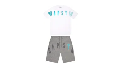 Pre-owned Trapstar Men's  Arch Chenille Decoded 2.0 Shorts Set In White/blue
