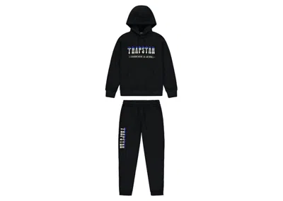 Pre-owned Trapstar Men's  Chenille Decoded 2.0 Hooded Tracksuit In Black Ice Edition