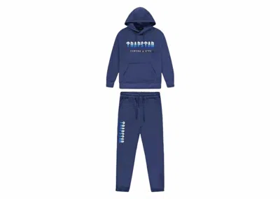 Pre-owned Trapstar Men's  Chenille Decoded 2.0 Hooded Tracksuit In Medieval Blue