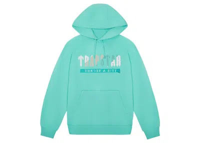 Pre-owned Trapstar Men's  Chenille Decoded 2.0 Hoodie In Teal In Blue