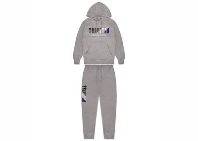 Pre-owned Trapstar Men's  Chenille Decoded 2.0 Hoodie Tracksuit In Grey/blue