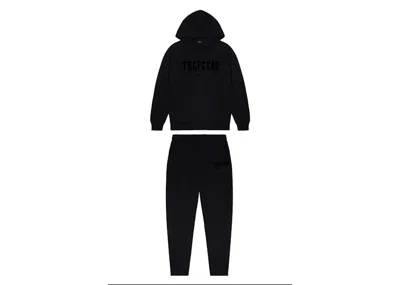 Pre-owned Trapstar Men's  Chenille Decoded Hooded Tracksuit In Blackout Edition