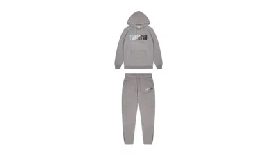 Pre-owned Trapstar Men's  Chenille Decoded Hoodie Tracksuit In Grey Ice Flavours In Gray