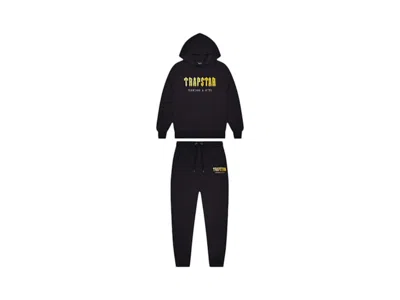 Pre-owned Trapstar Men's  Decoded Chenille Hooded Ii Tracksuit In Black/yellow In Multi