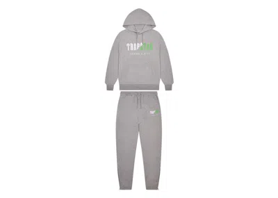 Pre-owned Trapstar Men's  Decoded Chenille Hooded Tracksuit In Grey/green In Multi