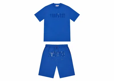 Pre-owned Trapstar Men's  Decoded Gel Short Set In Dazzling Blue