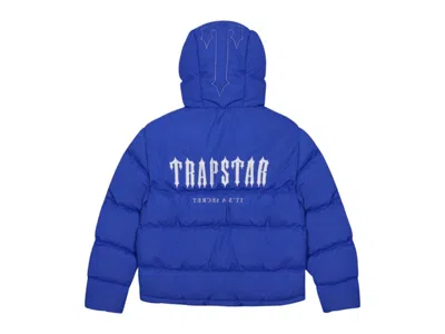Pre-owned Trapstar Men's  Decoded Hooded Puffer 2.0 Jacket In Dazzling Blue