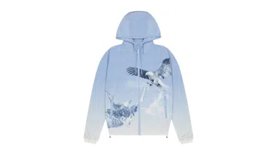Pre-owned Trapstar Men's  Flying Birds Zip Windbreaker Jacket In Blue