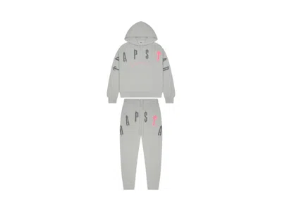 Pre-owned Trapstar Men's  Irongate Arch Chenille 2.0 Tracksuit In Grey/pink In Multi