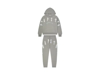 Pre-owned Trapstar Men's  Irongate Arch Chenille 2.0 Tracksuit In Grey/white In Multi