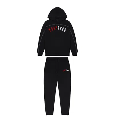 Pre-owned Trapstar Men's  Irongate Arch Chenille Hoodie Tracksuit In Infrared Edition