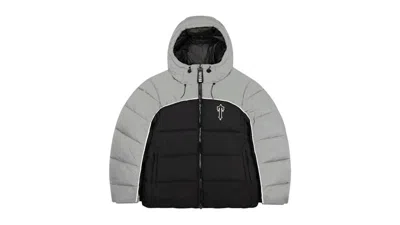 Pre-owned Trapstar Men's  Irongate Arch Piping Puffer Jacket In Black/grey In Multi