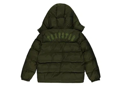 Pre-owned Trapstar Men's  Irongate Detachable Hooded Puffer Jacket In Olive In Green