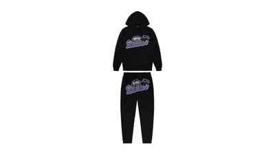 Pre-owned Trapstar Men's  Shooters Hooded Tracksuit In Black/purple In Multi