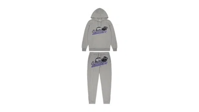 Pre-owned Trapstar Men's  Shooters Hooded Tracksuit In Grey/purple In Multi