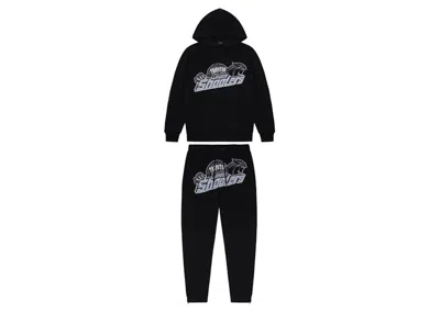 Pre-owned Trapstar Men's  Shooters Hoodie Tracksuit In Black/sky Blue In Multi