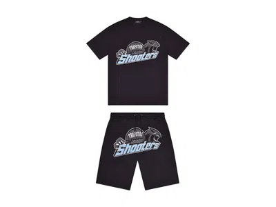Pre-owned Trapstar Men's  Shooters Short Set In Black/blue