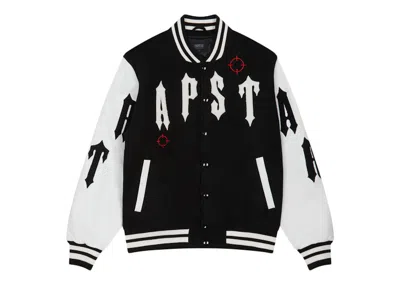 Pre-owned Trapstar Men's  Shooters Varsity Jacket In Black/white