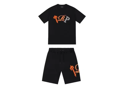 Pre-owned Trapstar Men's  Trp Short Set In Black/orange In Multi