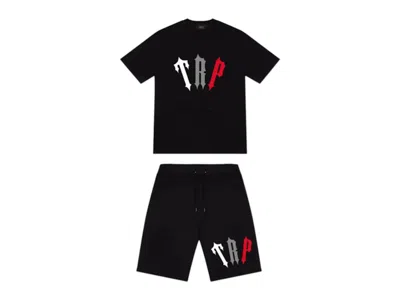 Pre-owned Trapstar Men's  Trp Shorts Set In Black/infrared