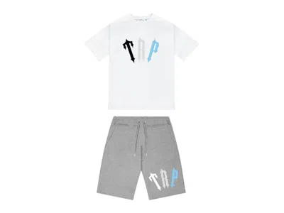 Pre-owned Trapstar Men's  Trp Shorts Set In White/ice