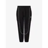 Trapstar Mens Black Hyperdrive Logo-patch Shell Tracksuit Bottoms In Black