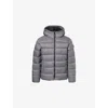 Trapstar Mens Dark Grey Brand-patch Padded Shell Jacket Xs In Gray
