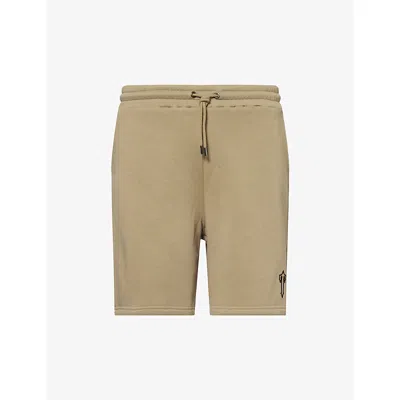 Trapstar Mens Stone Foundation Relaxed-fit Cotton-jersey Shorts