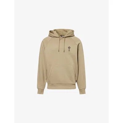 Trapstar Mens Stone Foundation Embroidered-logo Cotton-blend Hoody