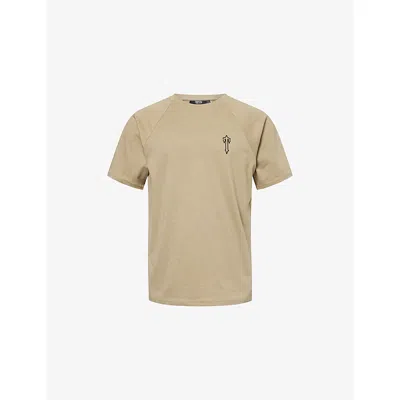 Trapstar Mens Stone Foundation Embroidered-logo Cotton T-shirt
