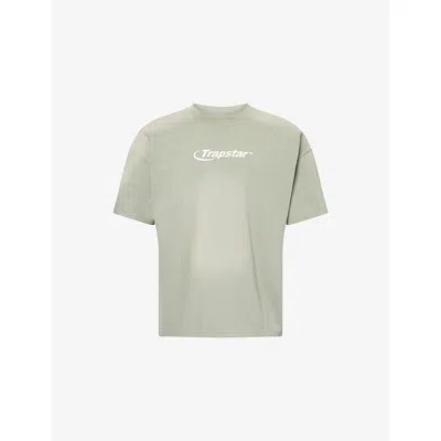 Trapstar Mens Grey Hyperdrive Faded Cotton T-shirt Xs
