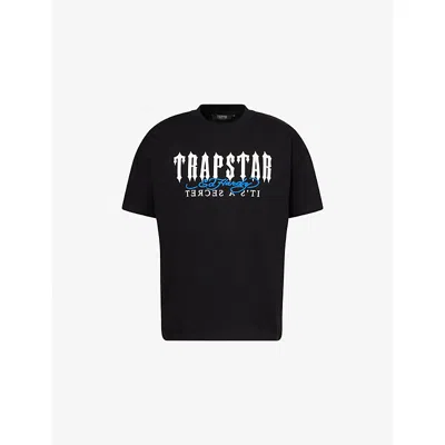 Trapstar Mens  X Ed Hardy Snake-print Cotton T-shirt White In Black