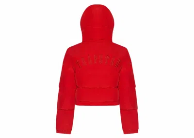 Pre-owned Trapstar Women's Irongate Detachable Hooded Puffer Jacket In Infrared Red