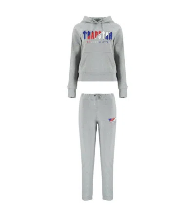Pre-owned Trapstar Womens Chenille Decoded Revolution Edition Hooded Sweatsuit In Grey