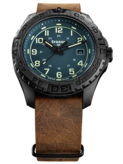 Pre-owned Traser H3 109040 P96 Odp Evolution Petrol Mens Watch 44mm 20atm